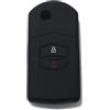 Cover Key Cover Chiave Auto in Silicone 2 Tasti Compatibile con 2, 3, 5, 6, BT50, CX-5, CX-7, CX-9, MX5, RX8 (Nero)