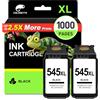 COLORETTO 545XL Cartucce per Canon TS3151 TR4650 TR4540 Nero 2 Pack