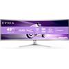 PHILIPS Evnia 49M2C8900LA - Monitor da gioco curvo OLED DQHD da 49 pollici, 144 Hertz, 0,03 ms GtG, HDR400, Ambiglow (5120x1440, HDMI 2.1, DisplayPort 1.4, USB-C, Hub USB) bianco