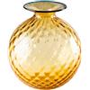 VENINI SPA VASO MONOFIORE BALLOTON, FORO PICCOLO AMBRA, S 100.16 - h 16 x d 14 cm, 0.45 kg