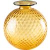 VENINI SPA VASO MONOFIORE BALLOTON, FORO PICCOLO AMBRA, M 100.18 - h 20 x d 18 cm, 0,9 kg