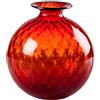 VENINI SPA VASO MONOFIORE BALLOTON, FORO PICCOLO ROSSO, M 100.18 - h 20 x d 18 cm, 0,9 kg