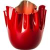 VENINI VASO FAZZOLETTO OPALINO 700 ROSSO, L - 700.00, h 31 x 23 cm