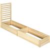 Outsunny Fioriera con Traliccio per Rampicanti e Fondo Aperto, in Legno di Abete, 230x60x110 cm, color Legno