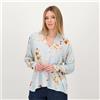 EVA Franco Ciambella Blusa in viscosa fantasia con maniche lunghe
