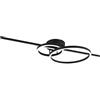 Trio Leuchten TRIO Montilla 643010332 - Plafoniera a LED, in metallo nero opaco, acrilico, LED, 54 Watt incluso, telecomando