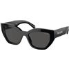 Prada PR A09S 1AB5S0 | Occhiali da Sole Graduati o Non Graduati | Prova Online | Plastica | Cat Eye, Ovali / Ellittici | Nero | Adrialenti