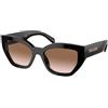 Prada PR A09S 1AB0A6 | Occhiali da Sole Graduati o Non Graduati | Prova Online | Plastica | Cat Eye, Ovali / Ellittici | Nero | Adrialenti