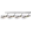 Miratic Lampadario con Faretti Orientabili E27 Max.60W (lampadine non incluse) Faretti Binario Soffitto Applique da Soffitto Colore Bianco Ideale per Camera da Letto Salotto o Corridoio IP20 (4x60W)