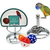 WishesMar Set di 2 Giocattoli per Pappagalli Giochi da Addestramento per Uccelli Pappagallino Ondulato con Basket Anello Impilabile della Giocattolo per Calopsitta