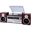 TREVI Giradischi 33/45/78 giri Bluetooth con Radio DAB Sistema stereo Potenza 25 watt colore Legno - TT 1072 DAB