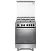 De Longhi Cucina a Gas 4 Fuochi Forno Elettrico Ventilato Larghezza x Profondità 60x60 cm Classe A colore Acciaio Inox - DMX 64 LSG