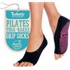 Tucketts Calzini Antiscivolo Yoga Pilate Donna, Calze Antiscivolo Adulto, Palestra Abbigliamento Danza Pilates Attrezzi Grip Socks Calzini da Yoga in Cotone di Altissima Qualità, Adatti a Barre, Sport, Fitness