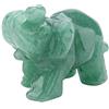 Dioche Ornamento di Elefante, 2 Pollici Statua di Elefante Intagliata in Giada Naturale Scultura da Collezione Statuetta in Pietra Naturale Decorazione Domestica per Donna Uomo Home Office Store(verde)