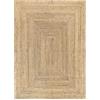 HAMID - Tappeto di Iuta Alhambra Colore Naturale, Tappeti 100% Fibra di Iuta, Intrecciato a Mano, Tappeti per Soggiorno, Sala da Pranzo, Camera da Letto, Corridoi (160x230cm)