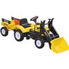 DecHome Escavatore a Pedali per Bambini 3+Anni con Ruspa Frontale Giallo YLA563F Dechome