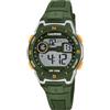 Calypso Orologio Digitale Bambino - Gomma Verde - Vetro ad Alta Resistenza - Impermeabile 10 ATM - Data e Calendario Cronografo Doppio Fuso Orario Luce Allarme 12/24 ore - Digital Crush - K5853/2