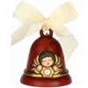 THUN, Campanella con Angelo in Ceramica, Collezione Magia del Natale, Campanella Limited Edition 2024 da Collezione, Idea Regalo per Natale, 7,1 x 7,1 x 7,8 cm, Color Rosso