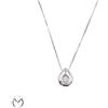 Collana Oro Bianco 750 18 kt punto luce diamante 0,05 ct -06/VE-