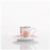 Weissestal set caffè da 12 Heritage Coral bianco e corallo