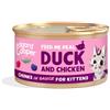 Edgard & Cooper Umido Gatto Kitten Anatra e Pollo BOCCONCINI IN SALSA 85 g