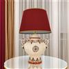 Ceramiche di Caltagirone Sofia Lume Palla con Manici in Ceramica di Caltagirone h 35 cm - Madreperla Antichizzato Oro e Lustri - 35 cm / Madreperla Oro e Lustri