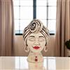 Ceramiche di Caltagirone Sofia Testa Sognia h 40 cm — Madreperla Antichizzato | Ceramica Caltagirone - 40 cm / Madreperla Antichizzato