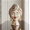 Ceramiche di Caltagirone Sofia Testa Sognia h 40 cm — Madreperla Antichizzato | Ceramica Caltagirone - 40 cm / Madreperla Antichizzato