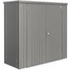 Biohort Armadio per attrezzi biohort misura 190 in acciaio zincato grigio quarzo metallizzato, 191x83x182,5 cm - 30060