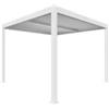 Pergola bioclimatica da esterno artemide in alluminio bianco 3x3 m