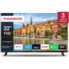 Thomson Smart TV 32" Full HD LED Google TV DVBT2/C/S2 Classe E Nero 32FG2S14 THOMSON