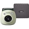 Fujifilm INSTAX PAL digital camera, Pistachio Green + printer Link WIDE, Mocha Gray