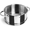 Lacor 79420 - Padella a vapore a pancia [Nuovo design], Acciaio Acciaio