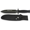 Martinez Albainox AB Albainox - 32287, Coltello di sopravvivenza ALB, nero (Midway Black) 18 cm, strumento per caccia, pesca, campeggio, outdoor, sopravvivenza e bushcraft + portabottiglie