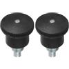 QUARKZMAN Tirante Molla Manopola Ricambio Parti M10 Regolazione Fitness Tirante Manopola per Casa Fitness Cyclette Nero 2pz