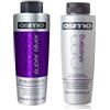 Osmo - Shampoo antigiallo Super Silver e balsamo Silverising, confezione doppia da 300 ml