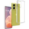 REY Cover in Gel TPU Trasparente per Motorola Moto G85 5G, Ultra Sottile 0,33 mm, Morbido Flessibile, Custodia Silicone
