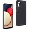 REY Cover in Gel TPU Nera per Samsung Galaxy A02s - M02s - A03s, Ultra Sottile 0,33 mm, Morbido Flessibile, Custodia Silicone