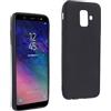 REY Cover in Gel TPU Nera per Samsung Galaxy A6 2018, Ultra Sottile 0,33 mm, Morbido Flessibile, Custodia Silicone