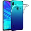 REY Cover in Gel TPU Trasparente per Honor 10 Lite - Huawei P Smart 2019, Ultra Sottile 0,33 mm, Morbido Flessibile, Custodia Silicone