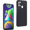 REY Cover in Gel TPU Nera per Samsung Galaxy M21s - M31, Ultra Sottile 0,33 mm, Morbido Flessibile, Custodia Silicone