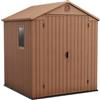 Keter Casetta da giardino Darwin 6x6, Finitura Effetto legno, 3,3 m², 190x183x221H cm
