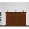 Credenza in legno tre ante, shabby-chic