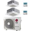 Lg Climatizzatore Condizionatore LG Cassetta 4 vie R32 Dual Split Inverter 12000 + 18000 BTU con U.E. MU3R19 NOVITÁ Classe A+++/A++