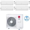 Lg Climatizzatore Condizionatore LG Libero Smart R32 Wifi Quadri Split Dual Inverter 9000 + 9000 + 9000 + 12000 BTU con U.E. MU4R25 NOVITÁ Classe A++/A+