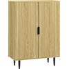 HOMCOM Scarpiera Salvaspazio per 15 Paia di Scarpe con 4 Ripiani Regolabili, 80x38x110cm, Rovere