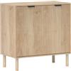 HOMCOM Credenza Multiuso Moderna in Legno a 2 Livelli, Mobile Contenitore con Ripiano Regolabile su 3 Livelli, 78x40x77.5 cm, color Rovere|Aosom Italy