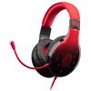 Qubick Cuffie Gaming con filo, con Microfono, AC Milan per PS5/PS4/Xbox e Switch colore Rosso e Nero - ACMU0209