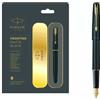 Parker Penna stilografica Parker Frontier nera opaca GT bordo oro e pennino nuova