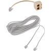 PAMENET 2 pezzi RJ11 parti: 1 pz 6P2C modulare cavi telefonici filo e 1 pz 6P4C 2 vie presa telefonica jack splitter